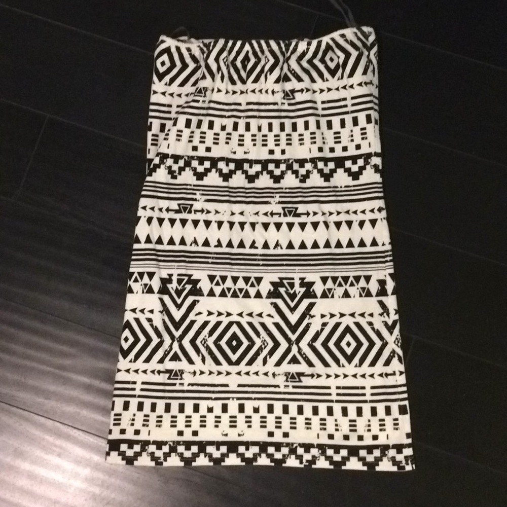 Billabong Bodycon B&W Aztec Tube Top Dress